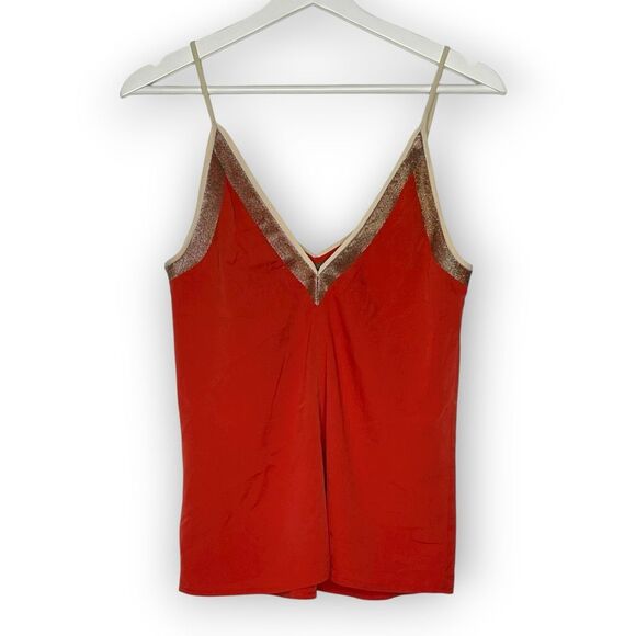 Urban Outfitters Ecote Lightweight V neck Orange Cami Tank Top Women’s Small - Picture 3 of 10